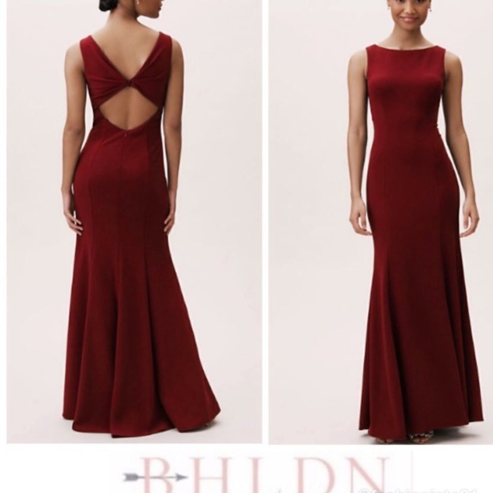 BHLDN Misty Bordeaux Sleeveless Red Gown Dress